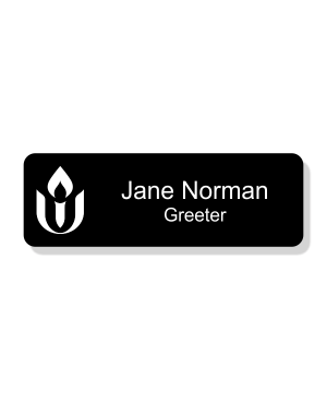 Unitarian Engraved Name Tag - Rectangle