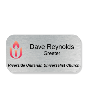 Unitarian Full Color Name Tag - Large Rectangle