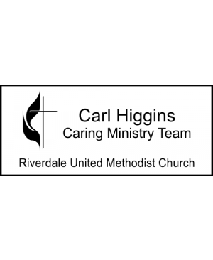 Medium United Methodist Church Logo Name Badge