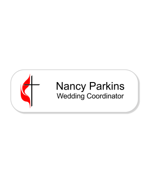 United Methodist Full Color Name Tag - Rectangle