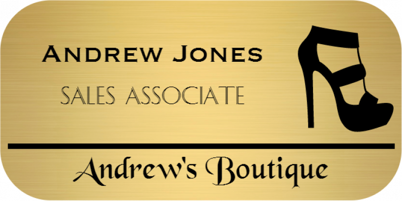 Shoe Store 3 Line Rounded Rectangle Name Badge Shoe Store 3 Line Rounded Rectangle Name Badge