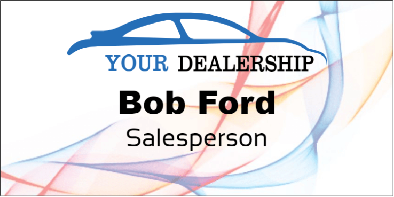 Abstract Color Car Dealer Name Tag Abstract Color Car Dealer Name Tag
