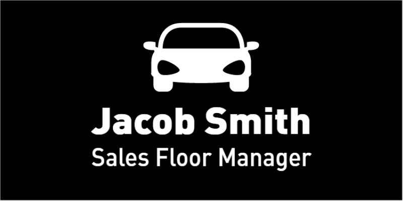 Engraved Car Dealer Name Tag Engraved Car Dealer Name Tag