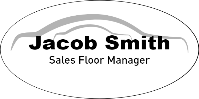 Oval Color Car Dealer Name Tag Oval Color Car Dealer Name Tag