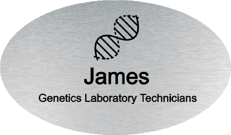 Genetics Labatory Technicians Oval Name Badge Genetics Labatory Technicians Oval Name Badge