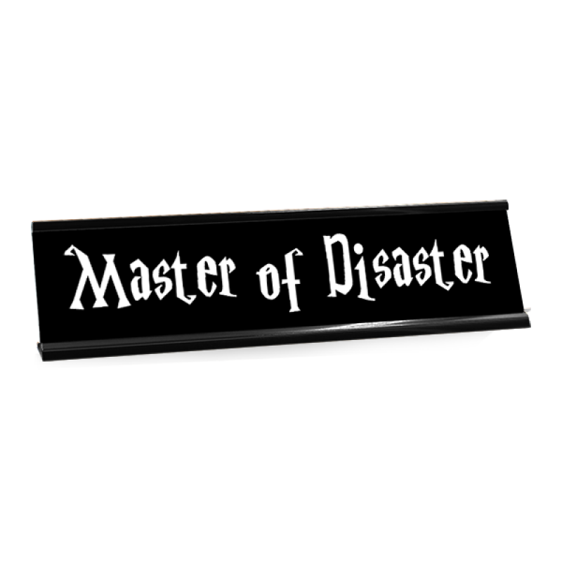 Master Of Disaster Funny Name Plate Name Tag Wizard