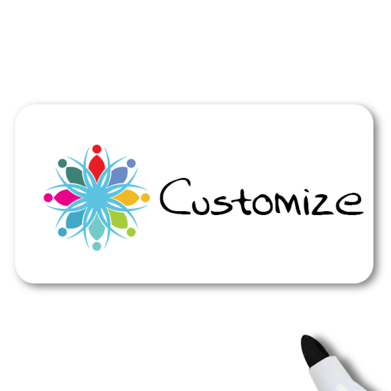 Magnetic Rectangle Dry Erase Reusable Name Tag Magnetic Rectangle Dry Erase Reusable Name Tag