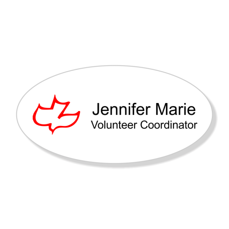 Calvary Full Color Name Tag - Oval Calvary Full Color Name Tag - Oval