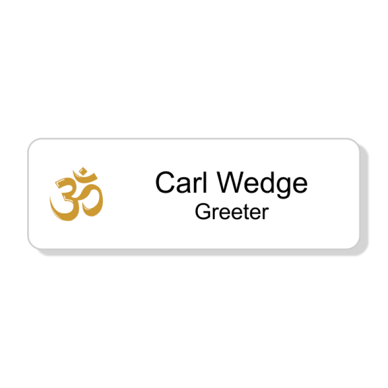 Hindu Faith Full Color Name Tag - Rectangle Hindu Faith Full Color Name Tag - Rectangle