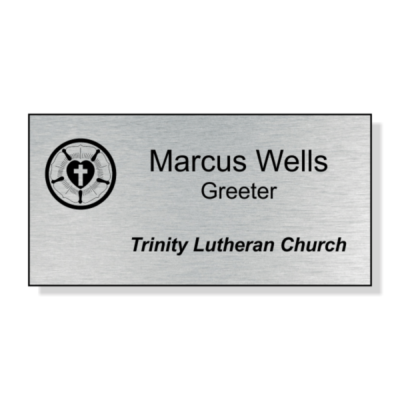 Lutheran Engraved Name Tag - Large Rectangle Lutheran Engraved Name Tag - Large Rectangle