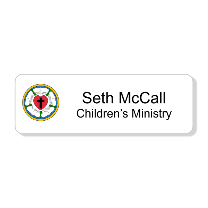 Lutheran Full Color Name Tag - Rectangle Lutheran Full Color Name Tag - Rectangle