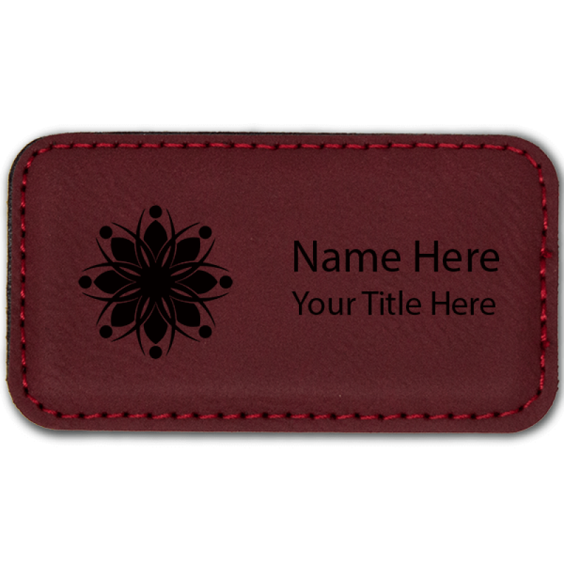 Magnetic Leatherette Name Tag - Rectangle Magnetic Leatherette Name Tag - Rectangle