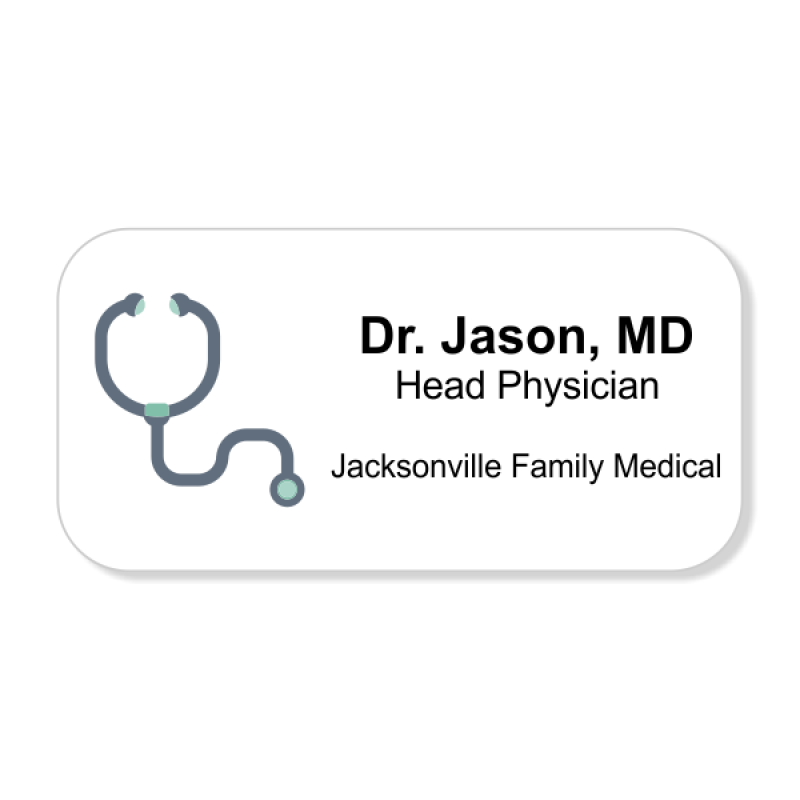 Stethoscope Full Color Name Tag Stethoscope Full Color Name Tag