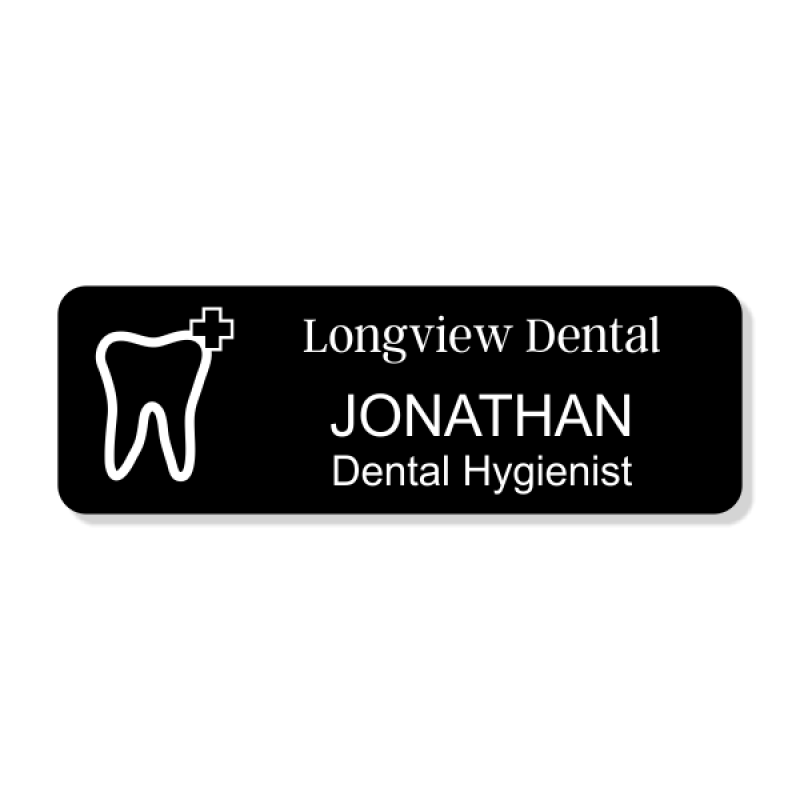 Dental Tooth 3 Line Name Badge Dental Tooth 3 Line Name Badge