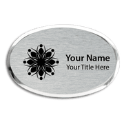 Executive Engraved Magnetic Oval Name Badges