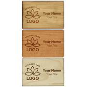 Engraved Wood 2" x 3" Name Tag