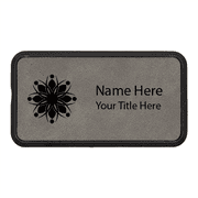 Magnetic Leatherette Framed Rectangle Name Tag