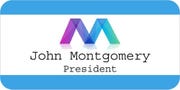 Border Logo Full Color Name Tag