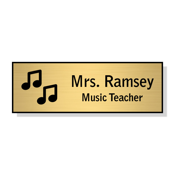 Music Notes School Name Tag - Name Tag Wizard