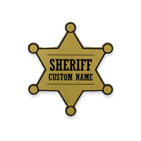 Sheriff #39 s Badge Costume Name Tag Halloween Name Tag Wizard