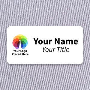 Custom Full Color Rectangle Name Tag - 1.5" x 3"