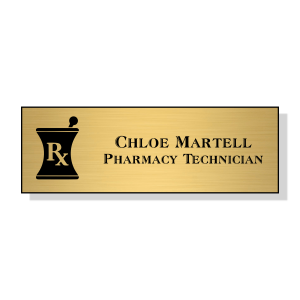 RX Pharmacy Name Tag