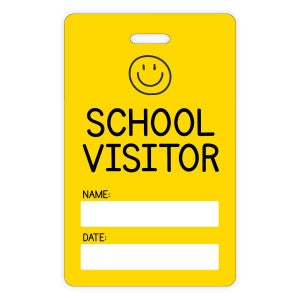 Reusable School Visitor Badge 