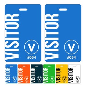 Reusable Visitor Badge – Full Color Plastic