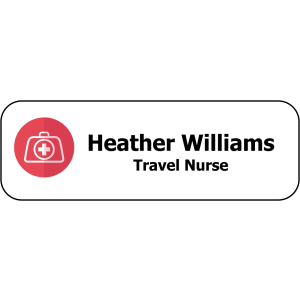 Travel Nurse Rectangle Name Tag