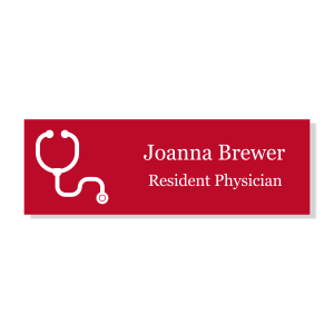 Stethoscope Engraved Name Tag