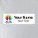 Custom Full Color Rectangle Name Tag - 1" x 3"