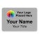 Custom Brushed Silver Name Tags - 2 x 3