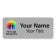 Custom Brushed Silver Name Tag - 1.25 x 3