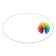 Economy Oval Full Color Logo Name Tag