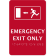 ADA Compliant 9" x 6" Emergency Exit Only Sign 