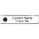 2" x 12" Engraved Plastic Wall Plate with Aluminum Holder