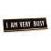 I Am Very Busy Engraved Plastic Funny Desk Plate with Aluminum Holder