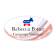 Democratic Abstract Political Name Tag