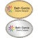 Bling Rhinestone Full Color Oval Name Badge