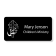 Lily Cross Faith Engraved Name Tag - Rectangle