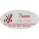 Hair Salon 3 Line Oval Name Tag