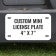 Custom Mini License Plate for Golf Carts 4"x7"