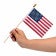 Set of 2 Small American Flag for Yard Signs