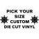 Pick Your Size Custom Horizontal Die Cut Vinyl