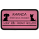 Dog and Cat Large Leatherette Name Tag