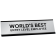 World's Best Entry Level Employee Engraved Plastic Funny Desk Plate with Aluminum Holder