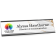 Elegant Silver and Gold Full Color Custom Desk Plate with Aluminum Holder