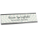 Wavy Checkerboard Pattern Full Color Custom Desk Plate with Aluminum Holder