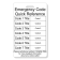 Emergency Code Vertical Wallet Reference Card