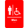 Braille Men's Restroom Sign Handicap Accessible